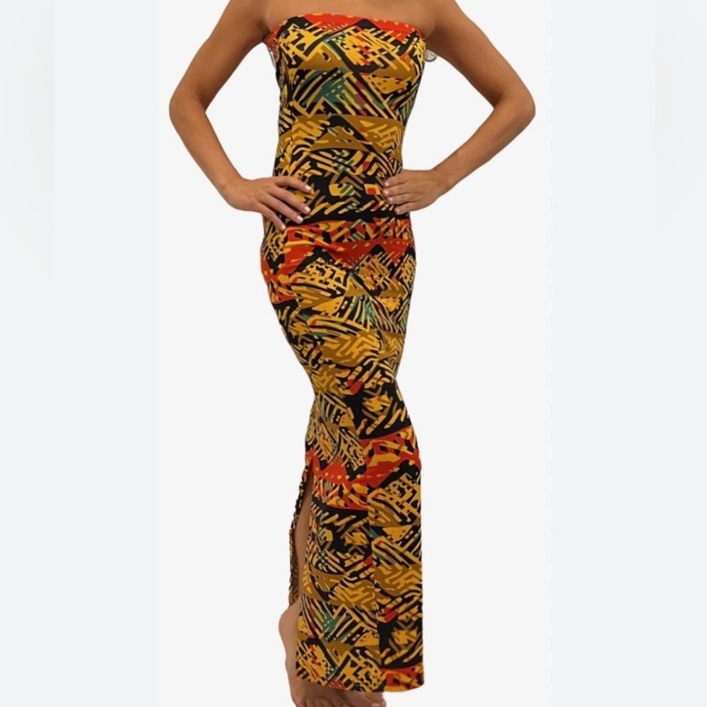 NWT!! Absolutely ❤️ IT, Tribal, Strapless Maxi Dress. Size M